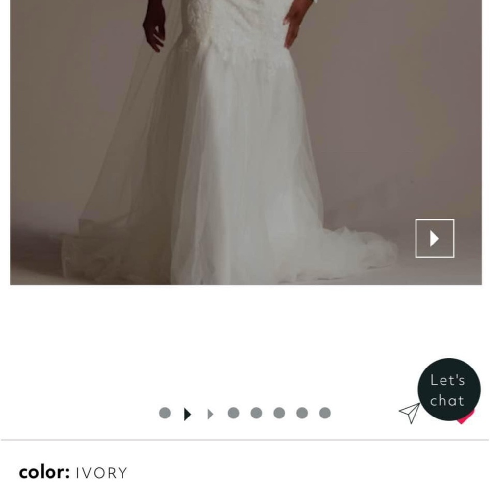 David's Bridal Ivory Wedding Dress